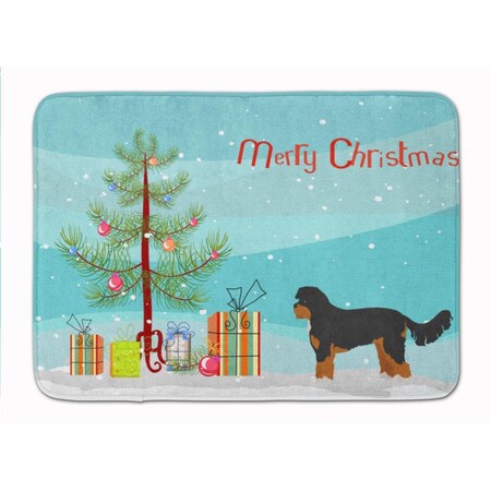 Carolines Treasures Black & Tan Cavapoo Christmas Tree Machine Washable Memory Foam Mat CK3811RUG